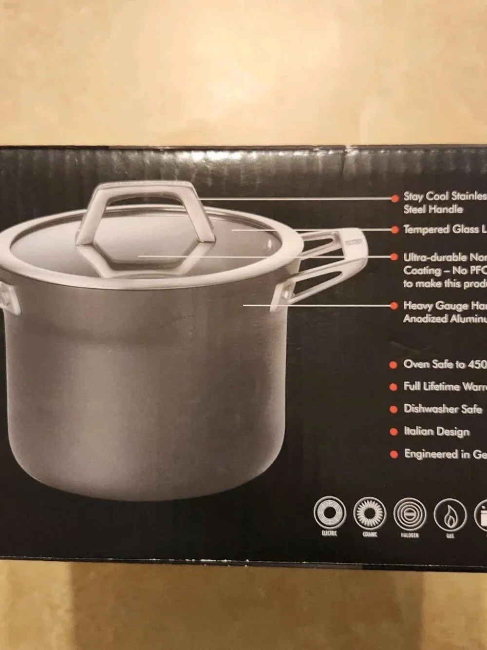 NEW ZWILLING Motion Hard Anodized 4-qt Nonstick Soup Pot Oven Safe All Cooktops
